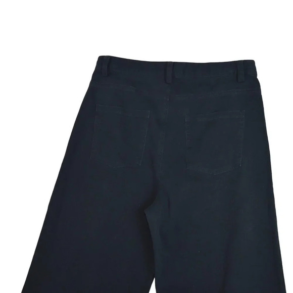 EMERSON FRY || Women's Organic Cotton Black Wide Leg High Waters Pants Sz M (28) - Picture 5 of 9